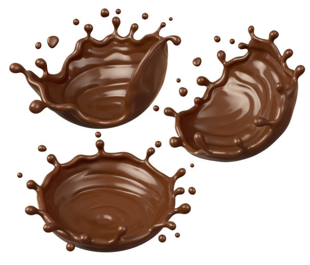 istock set of chocolate or cocoa splash with clipping path. 1763040649