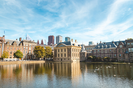 Scenic view of simple life of Dutch town Leiden