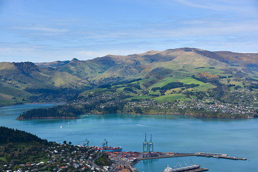 Christchurch city view from top of the mountain at Christchurch Gondola