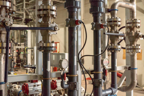 istock Butterfly manual Valve on the waste water pipe line. 1763119549