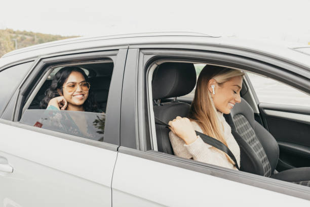 istock Two woman driving in a car 1763178474