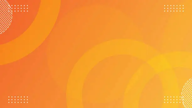 Vector illustration of Abstract Orange Background with Circular Shapes