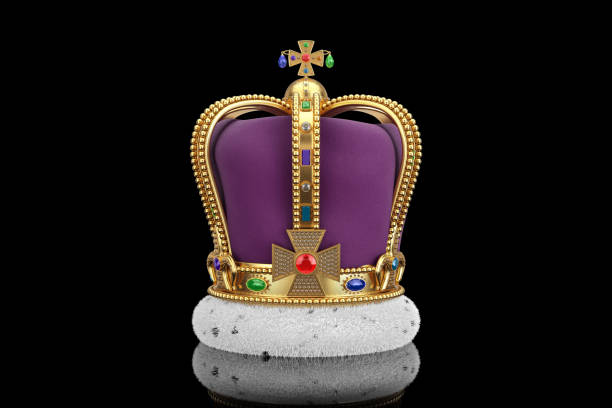 istock The Royal Coronation Golden Crown with Diamonds. 3d Rendering 1763238129