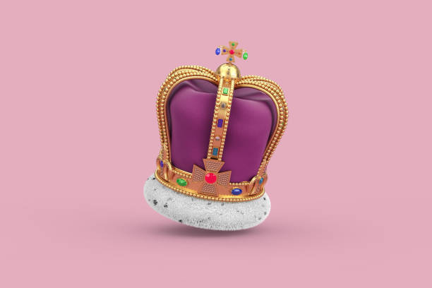 istock The Royal Coronation Golden Crown with Diamonds. 3d Rendering 1763239771