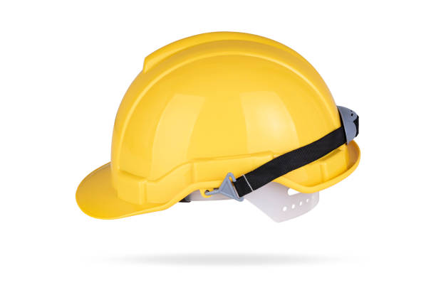 istock Yellow safety hat isolated on white background with clipping path. 1763273273