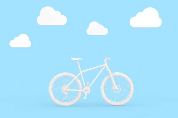 istock White Mountain Bike in Clay Style. 3d Rendering 1763323172