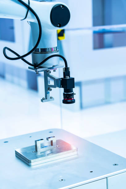 istock smart robot in manufacturing industry for industry 4.0 and technology concept. Robotic vision sensor camera system. 1763353779