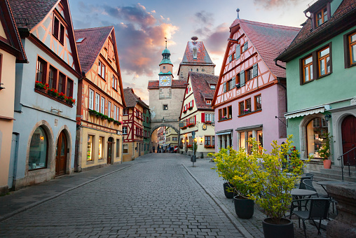 Markus Tower in Rothenburg ob der Tauber, Bavaria, Germany