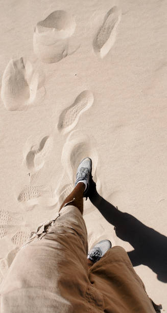 istock Footsteps in the desert 1763450635