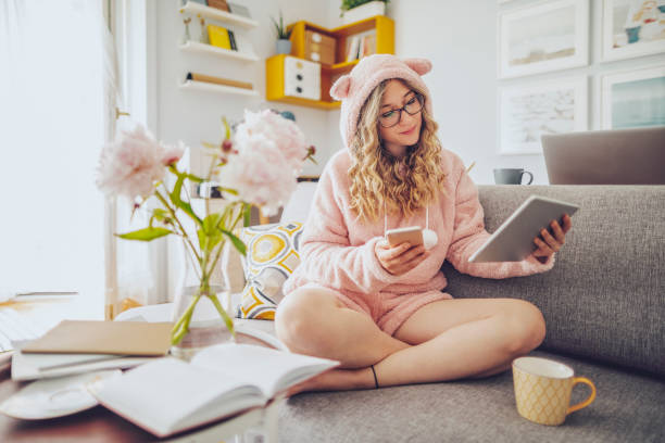 istock Young woman at home 1763466846