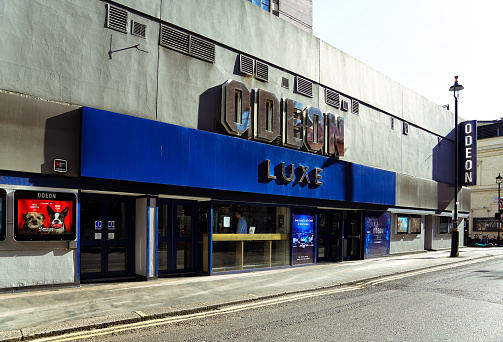 Panton Street, West End District, London, England, United Kingdom, Britain - 2023: ODEON Luxe Haymarket Cinema is a West End theatre - Cinema on Haymarket in the City of Westminster, London, UK. ODEON Luxe Haymarket is a State-of-the-art chain cinema in London, still in use.