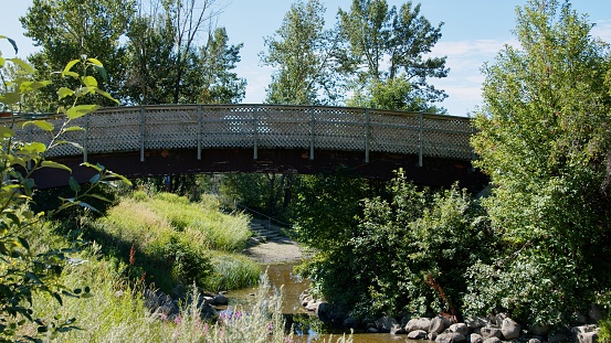 Footbridge at the Park in Calgary, Alberta