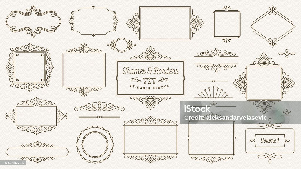 Illustrations vectorielles de cadres et de bordures - clipart vectoriel de Bordure libre de droits Illustrations vectorielles de cadres et de bordures - clipart vectoriel de Bordure libre de droits