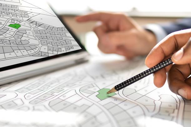 istock Cadastre Map And City Building Survey 1763521777