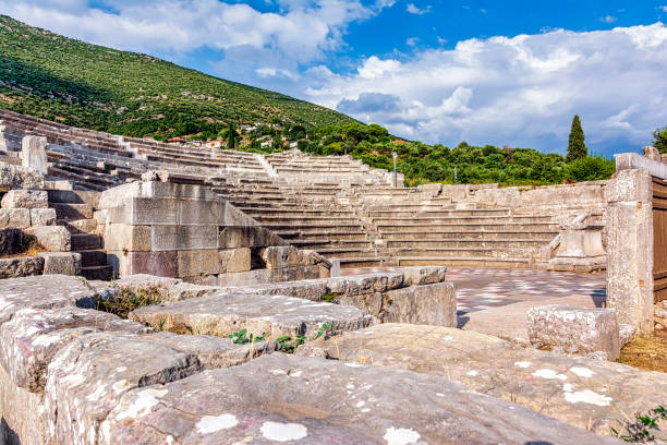 istock Theater-like construction in Ancient Messene, Messinia Prefecture, Peloponnese, Greece 1763593553