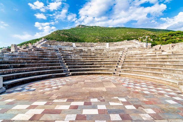 istock Theater-like construction in Ancient Messene, Messinia Prefecture, Peloponnese, Greece 1763593557