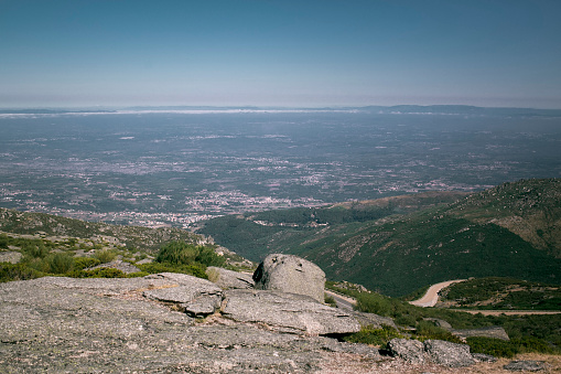 Panoramic view in the Sierra da Estrella mountain, Portugal.