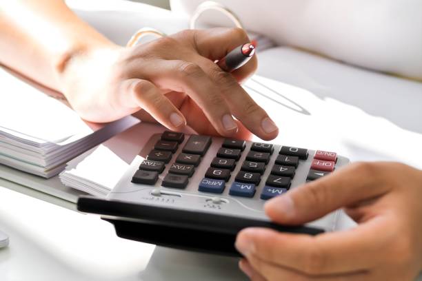 istock Lady Calculating Invoice. Chartered Accountant 1763630860