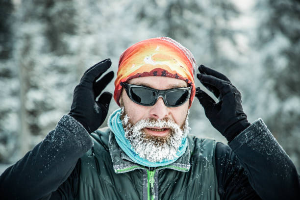 istock trail runner with frozen beard training in winter landscape 1763660747