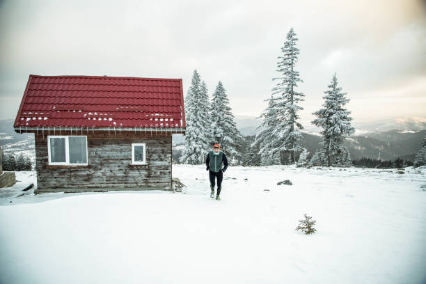 istock trail runner with frozen beard training in winter landscape 1763660769