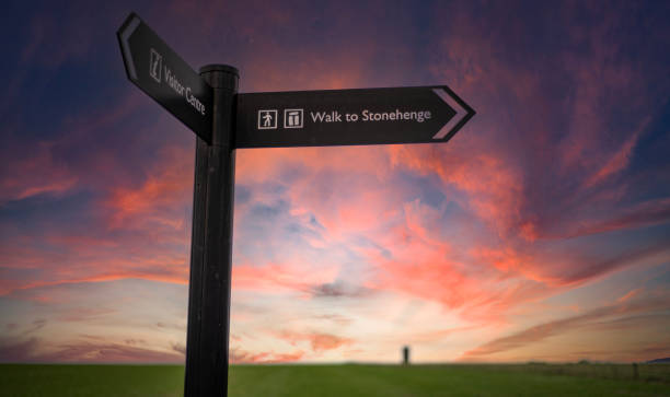 istock Amazing sunset sky over meadow,on the way to Stonehenge. 1763672483