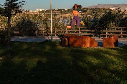 Healthy Lifestyle: Family Picnic and Exercise. Freedom in the Park.