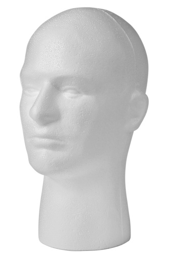 Male Polystyrene Mannequin Head Stock Photo - Download Image Now -  Mannequin, Polystyrene, Blank - iStock