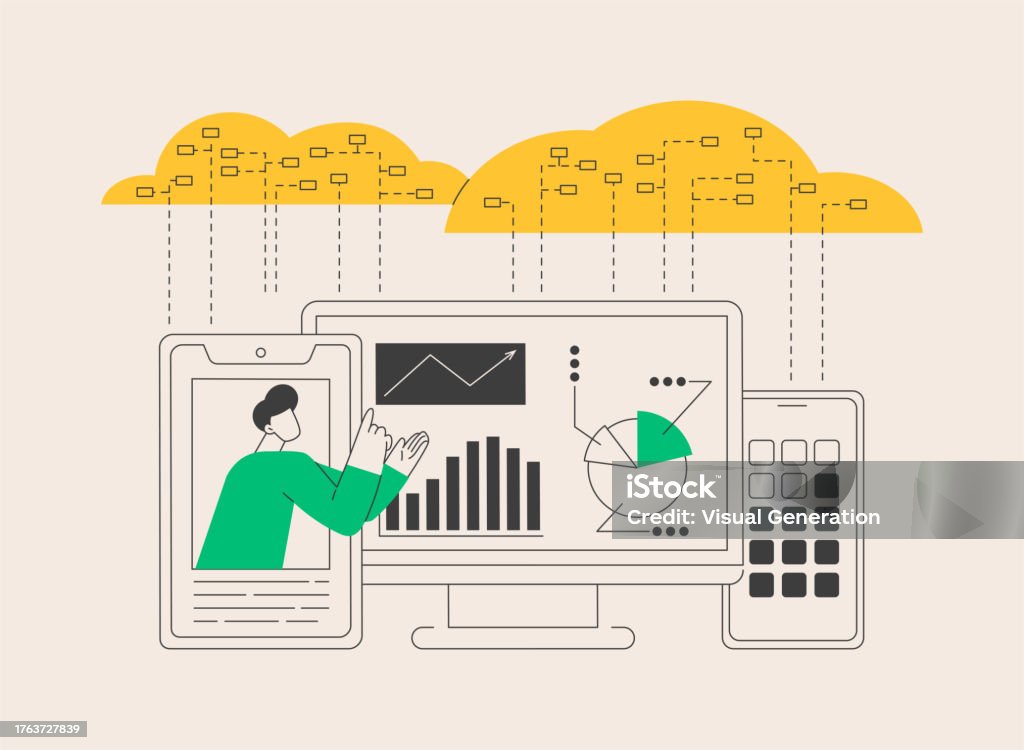 Virtualization Technology Abstract Concept Vector Illustration Stock ...