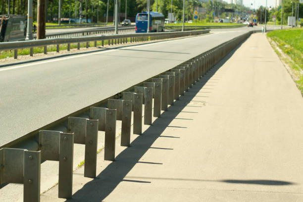 istock Highway bumper. Track on a summer day. Transport highway. 1763751877