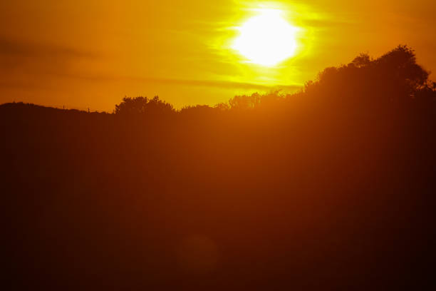 Beautiful colours at sunset outside Paphos in Cyprus