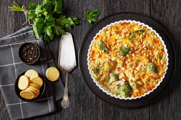 istock chicken rice broccoli casserole in baking dish 1763784220