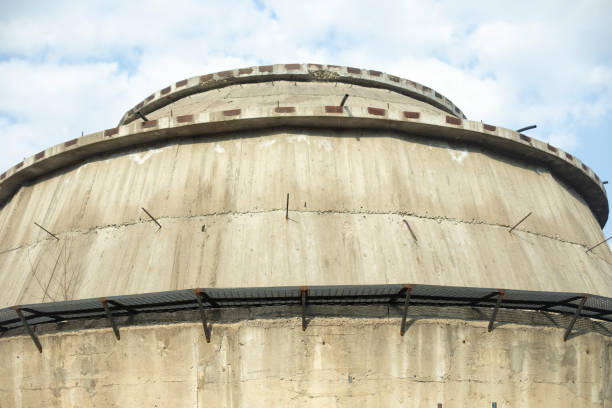 istock Concrete dome. Construction of dome. Creating planetarium. 1763789754