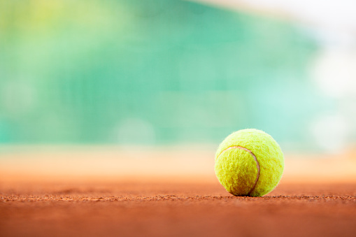 Tennis ball isolated on white. 3d illustration