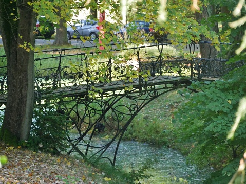 Bridge on cemetery Ohlsdorf in Hamburg