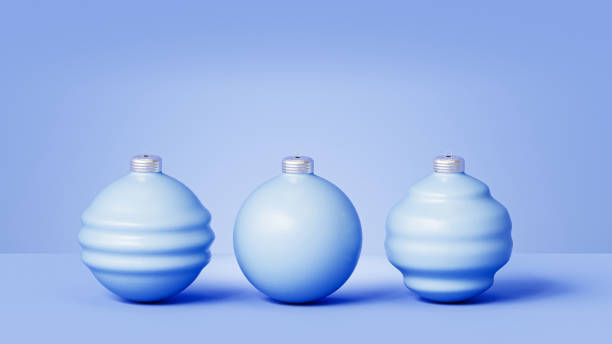 istock Christmas or New Year holidays event background, baubles, 3d render 1763909410