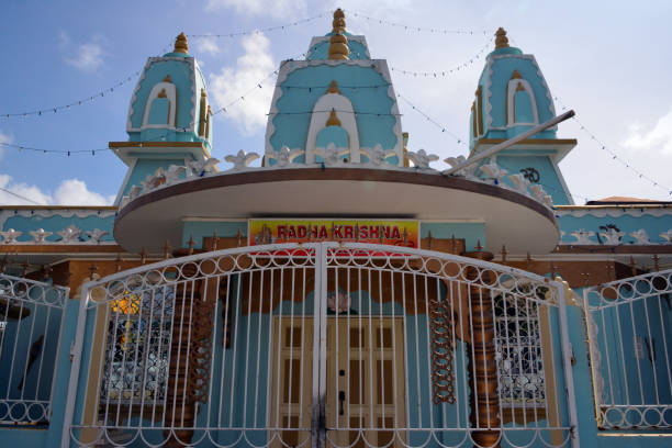 Georgetown, Guyana: Radha Krishna Mandir - Hindu temple, Radha-Krishna is the combined form of the Hindu god Krishna with his chief consort and shakti Radha - Quamina Street.