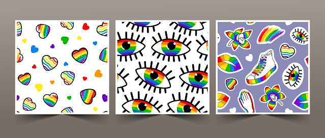 Human Rights Pattern Set Of Lgbtq Seamless Patterns Human Rights And Tolerance Vector Flat ...