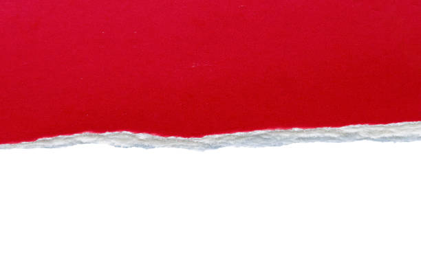 istock Red ripped paper torn edges strips isolated on white background 1764018998