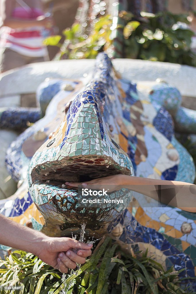 Salamander Brunnen, parc Guell - Lizenzfrei Antonio Gaudi Stock-Foto