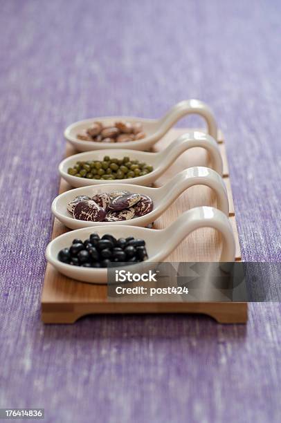 Closeup View A Variety Of Beans Stock Photo - Download Image Now - Bean, Black Bean, Black Color