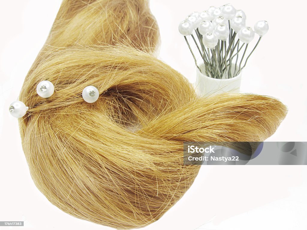 coiffure com Alfinetes para cabelo, em - Royalty-free Broche Foto de stock