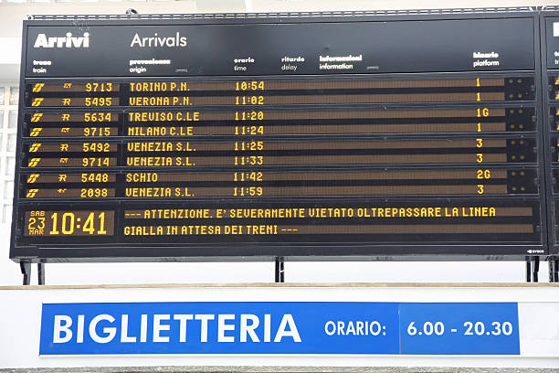 istock Board schedules of arrivals and departures 176419224
