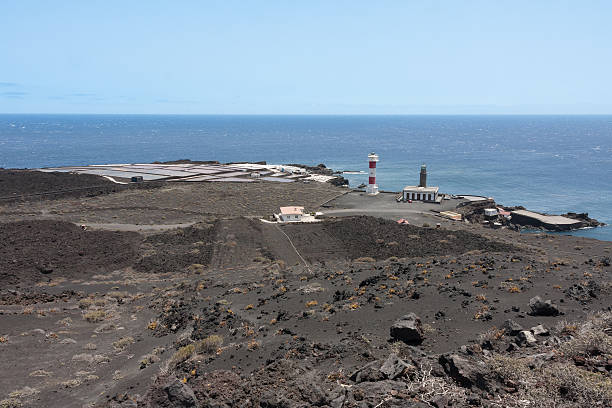 Salt pans and Lighthouse at La Palma, Canary islands, Spain