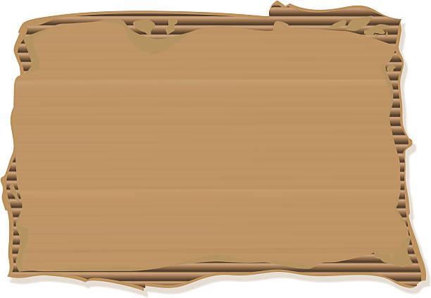 zerrissenen karton - - cardboard sign stock-grafiken, -clipart, -cartoons und -symbole