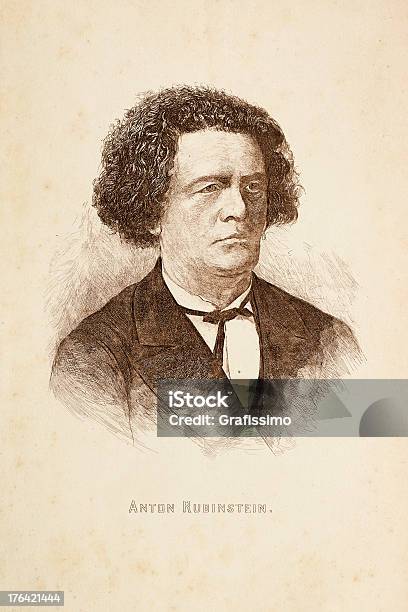 Vetores de Entalhes De Russian Compositor Anton Rubinstein Em 1881 e mais imagens de Amnon Rubinstein