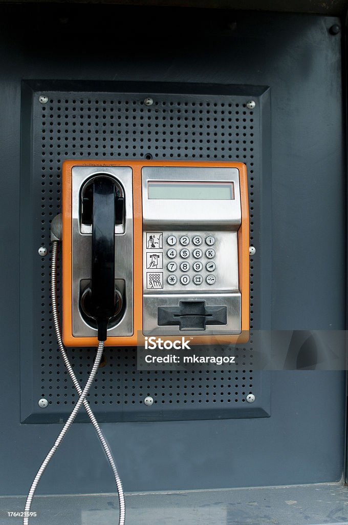 Orange couleur un téléphone payant en en appeler à la Bulgarie - Photo de Bulgarie libre de droits