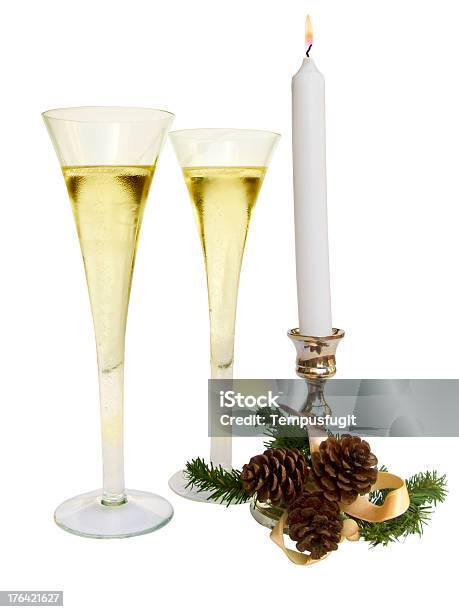 Branco Vela De Natal E Decorações - Fotografias de stock e mais imagens de Ananás - Ananás, Arbusto, Bebida