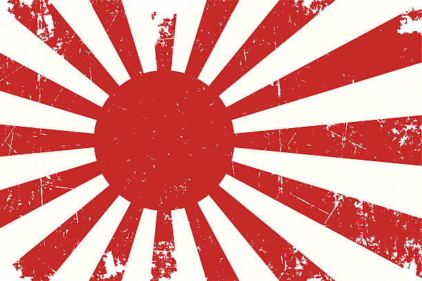 japan's emperial темно-синий ensign на плоской подошве с текстурой - axis powers stock illustrations