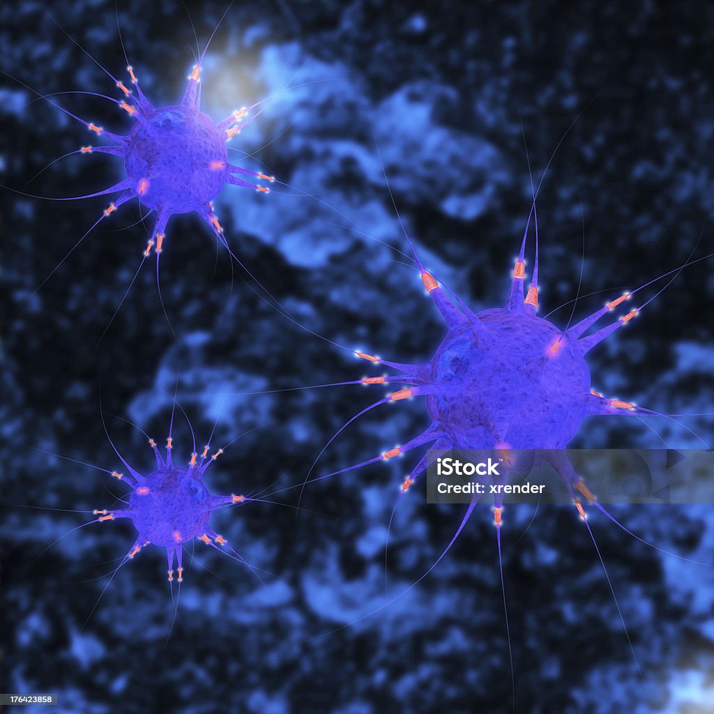 뉴런 - 3d 렌더링됨 일러스트 - 로열티 프리 건강 진단 스톡 사진