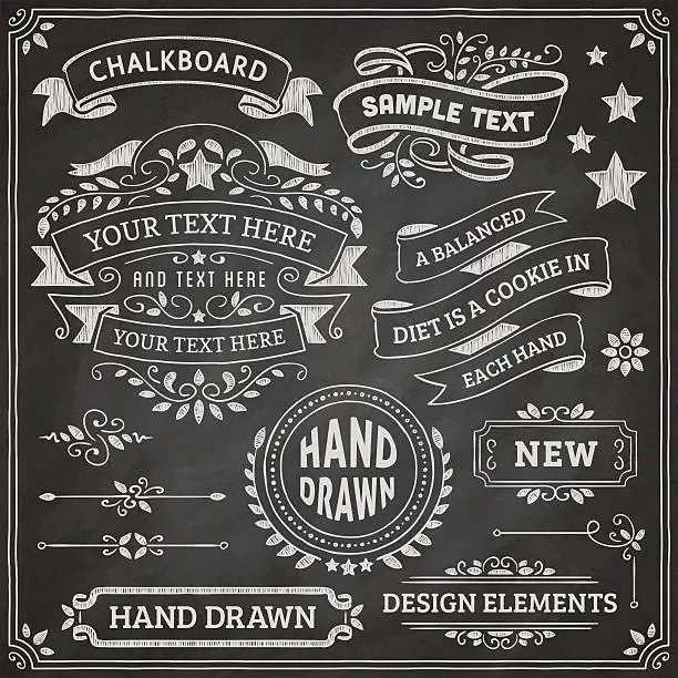 Vector illustration of Chalkboard Design Elements
